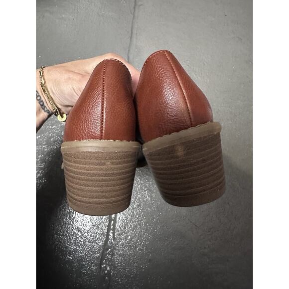 Cynthia Rowely red brown wedge heel shoes - Picture 3 of 8